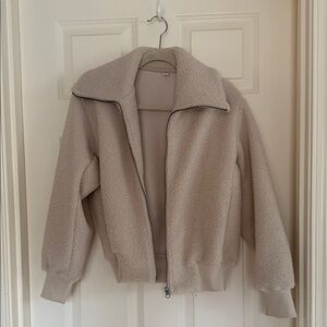 Uniqlo Cream Teddy Jacket